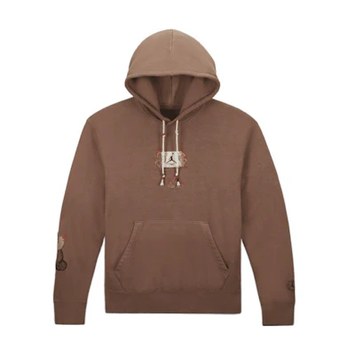 Jordan Travis Logo Hoodie Brown Asia Edition Pullover. DO4094-256