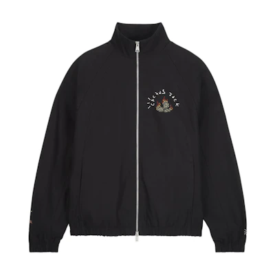 Jordan Travis Rhinestone Spray Print Zip Jacket Asia Edition Black DO4096-010