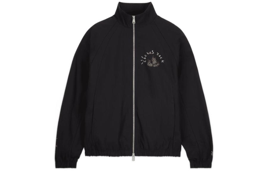 Order 乔丹 x Travis Scott 黑色水钻喷绘拉链夹克 亚洲版 DO4096-010