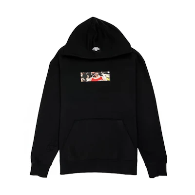 Jordan Trophy Room Collab Black Hoodie with Anime Graphic Print for Men jordan-x-trophy-hoodie