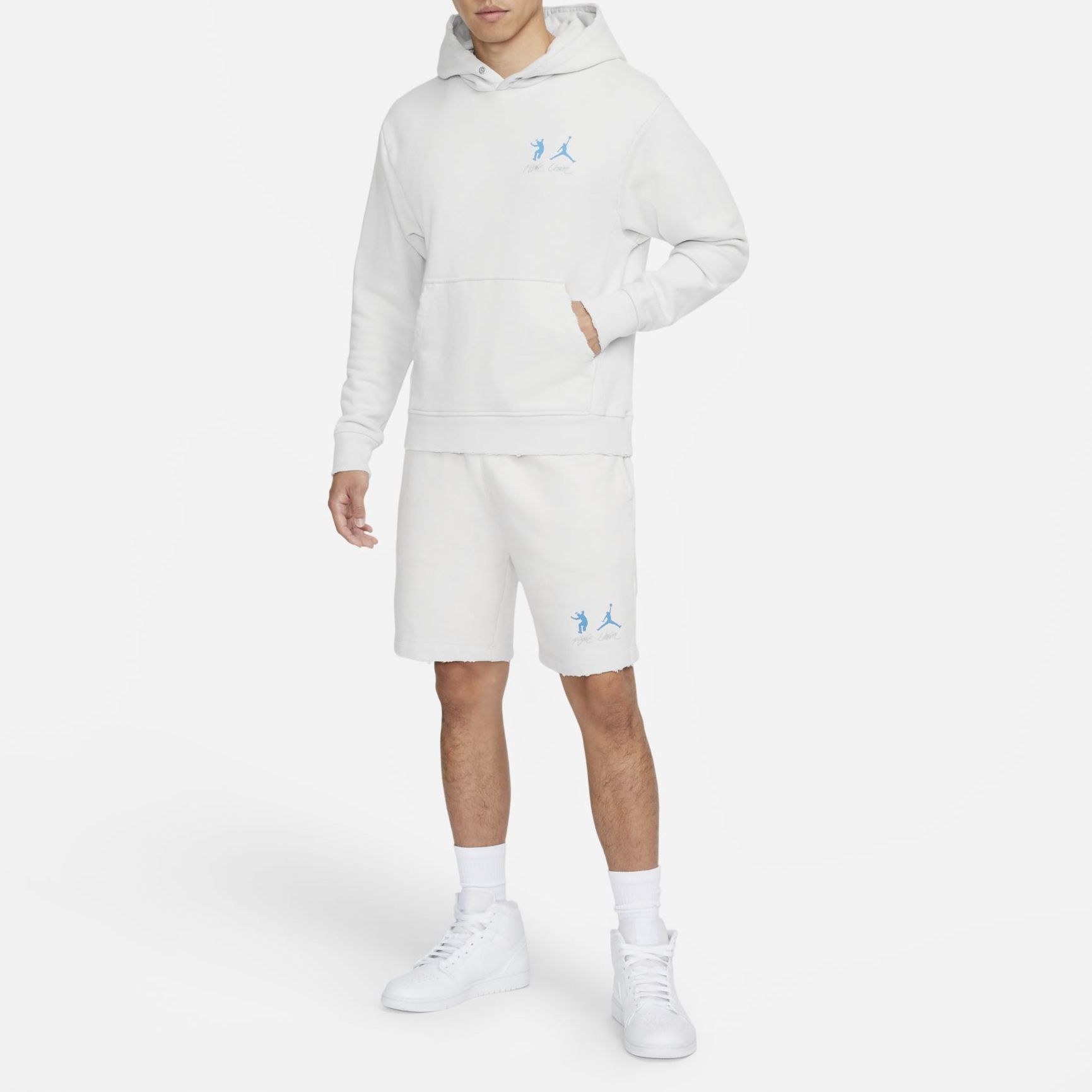 Sizing Jordan x Union "未来已来" 灰色透气休闲短裤 男女同款 亚洲版 DJ9529-025