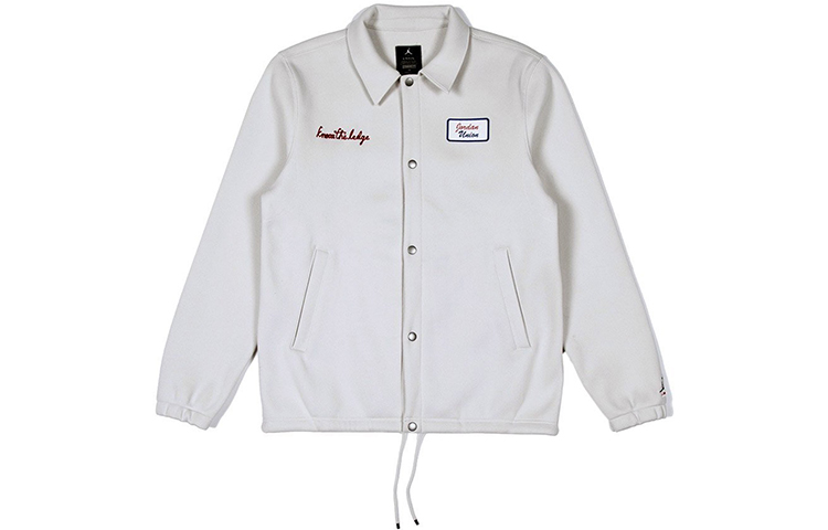Jordan Union LA Embroidered Logo Coach Jacket Men’s Off-White Asia Edition DB8261-072