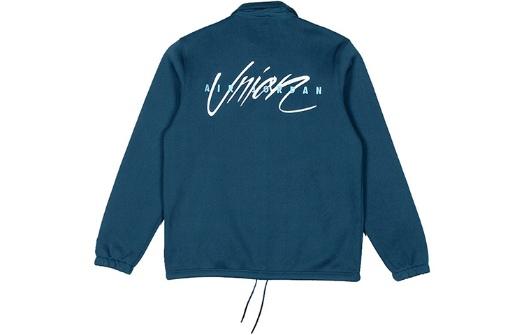 Lookbook Jordan x Union LA 刺繡Logo領口襯衫教練夾克海軍藍 (亞洲) 男款 DB8261-454