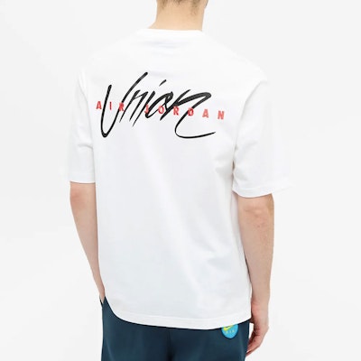 Jordan x Union Reverse Dunk T-Shirt White Lookbook Jordan x Union Reverse Dunk T-Shirt White