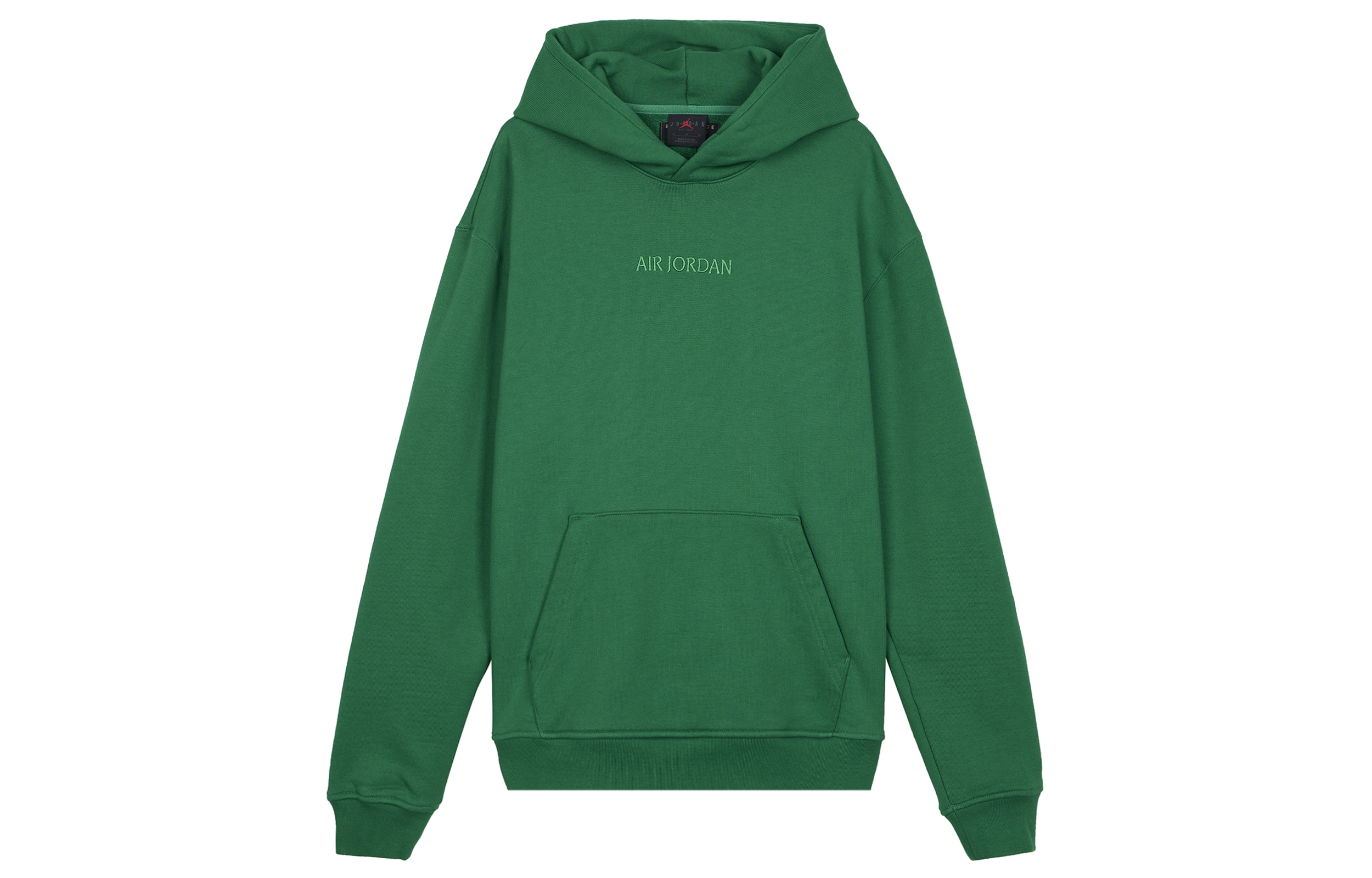 Jordan Wordmark Embroidered Logo Hoodie Pullover Sweatshirt - Moss Green FJ1967-302
