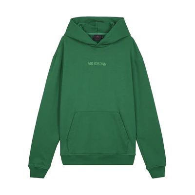Jordan Wordmark Embroidered Logo Hoodie Pullover Sweatshirt - Moss Green FJ1967-302