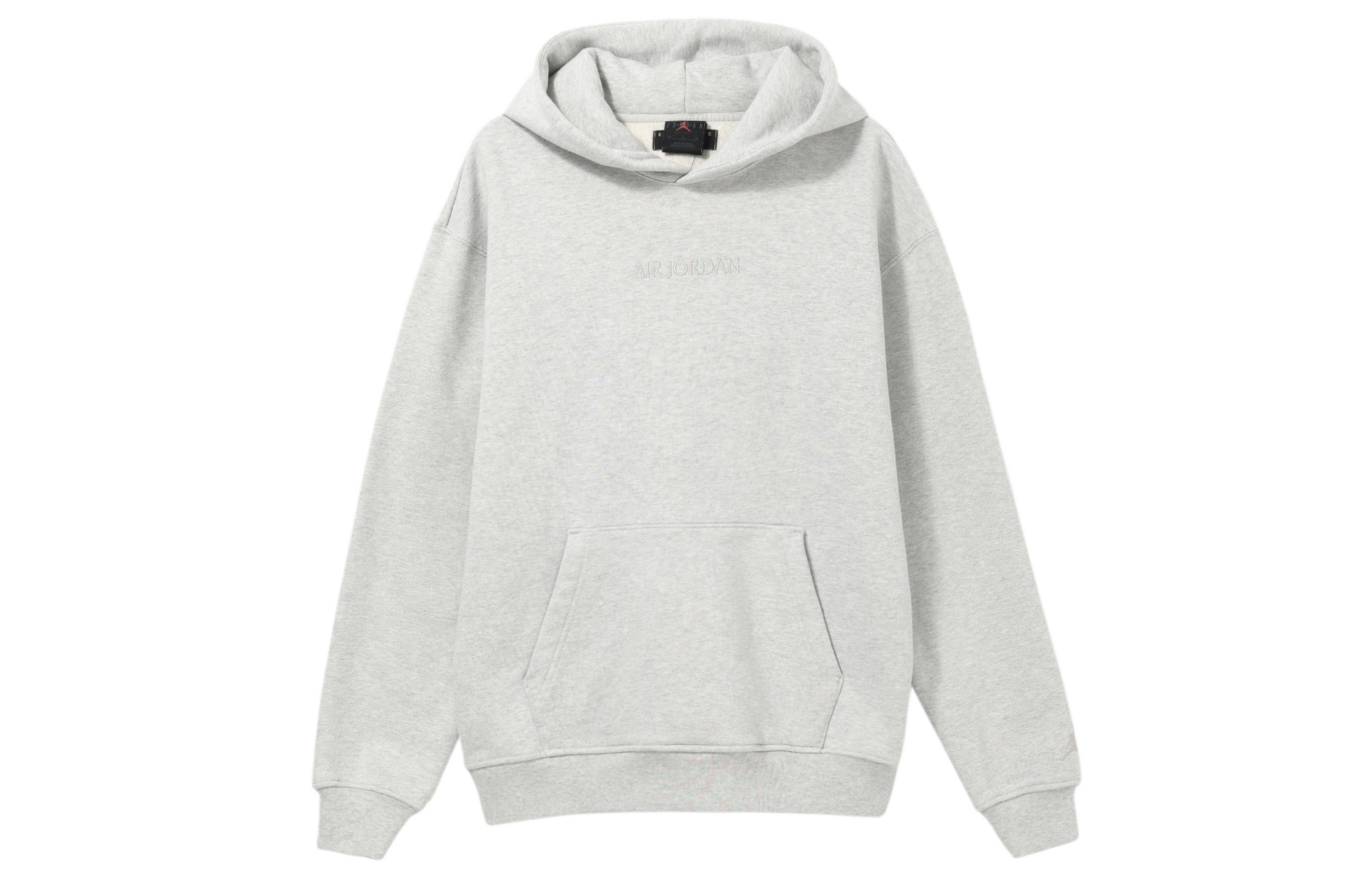 Jordan Wordmark Grey Hoodie Pullover with Embroidered Logo FJ1967-050