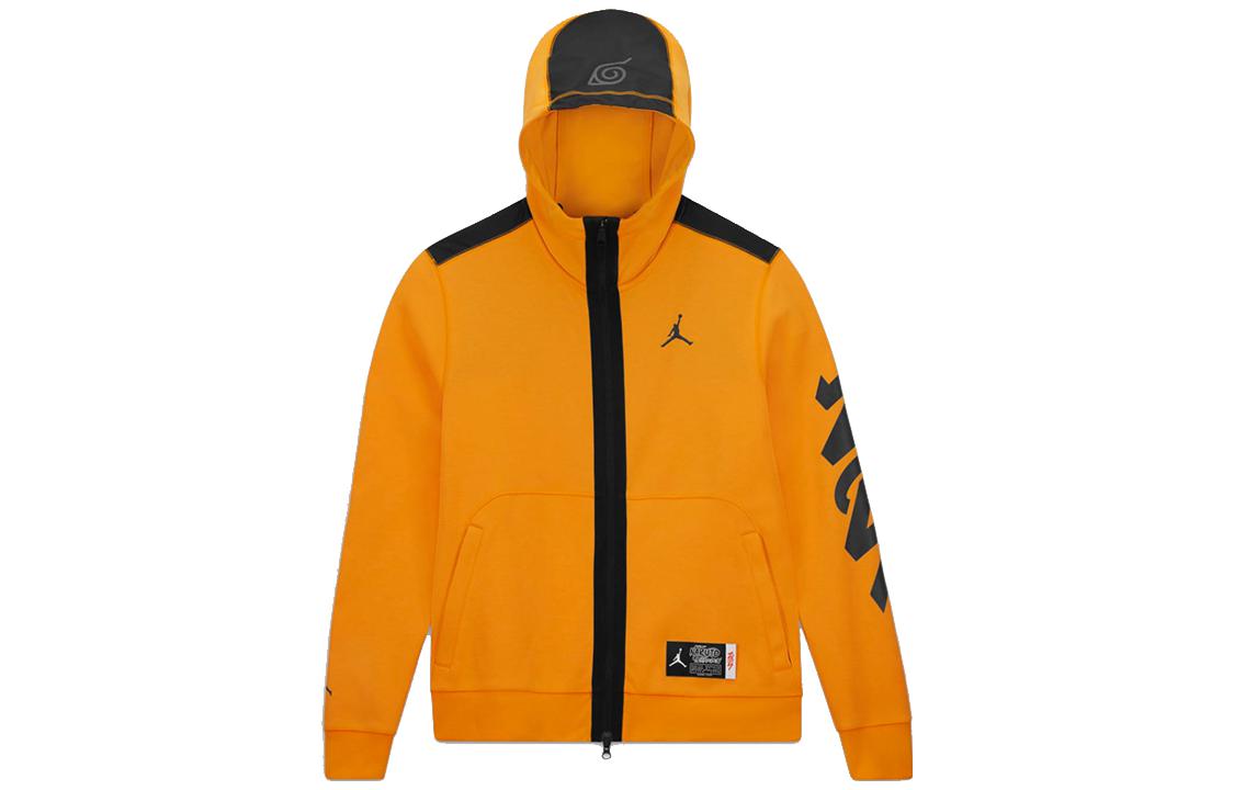Jordan Zion Naruto Collaboration Zip-Up Hoodie Men’s Yellow Naruto Uzumaki DO6596-011