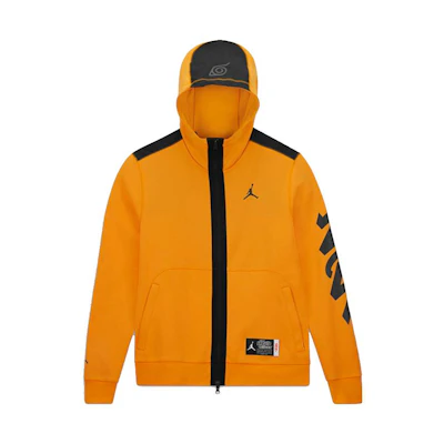 Jordan Zion Naruto Collaboration Zip-Up Hoodie Men’s Yellow Naruto Uzumaki DO6596-011