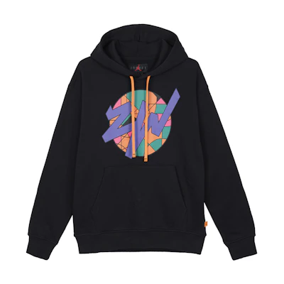 Jordan Zion Graphic Hoodie Black Fleece Casual Sweatshirt FD2391-010