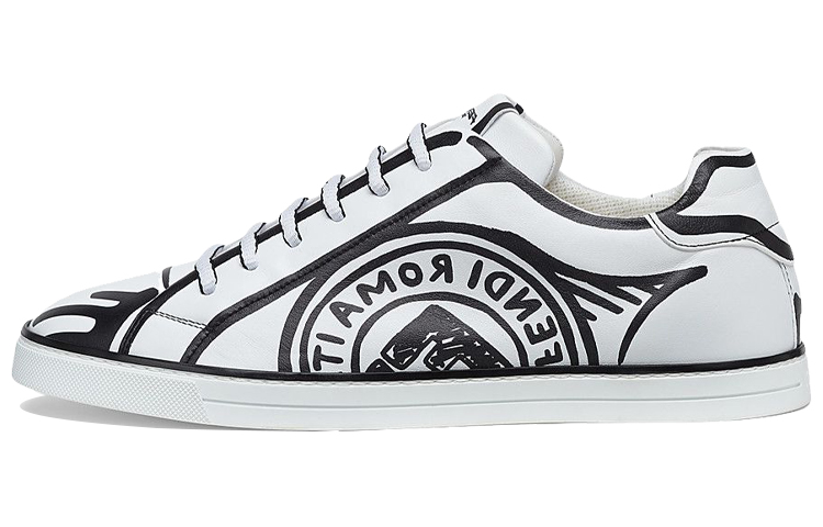 Buy ジョシュア・ヴィデス × フェンディ ローマ レザー ロースタンプ (スノー) 7E1389-ABOJ-F1BOD