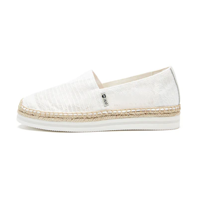 Joy&Mario Espadrille Platform Slip-On 'White Fisherman'