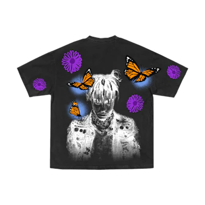 Juice Wrld Butterfly Tee Black