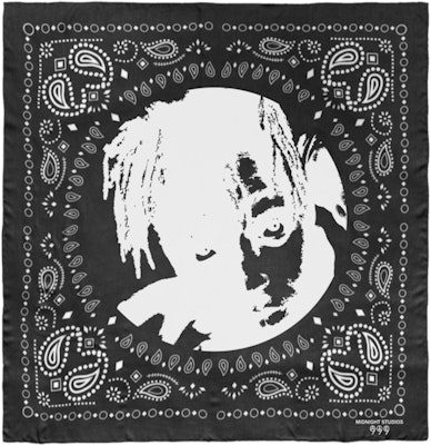 Juice Wrld x Midnight Studios Silhouette Bandana Black Buy Juice Wrld x Midnight Studios Silhouette Bandana Black