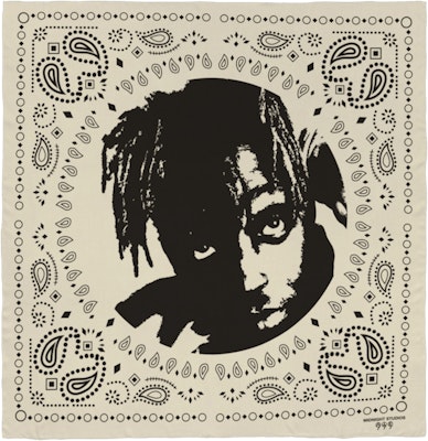 Juice Wrld x Midnight Studios Silhouette Bandana Cream Buy Juice Wrld x Midnight Studios Silhouette Bandana Cream