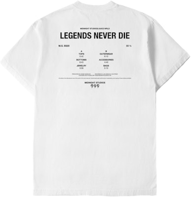 Juice Wrld x Midnight Studios Silhouette Tee White Order Juice Wrld x Midnight Studios Silhouette Tee White