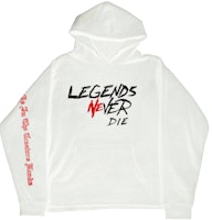 Juice Wrld X Revenge Legends Never Die Hoodie White Juice Wrld X Revenge Legends Never Die Hoodie White