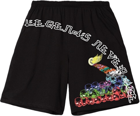 Juice Wrld x Vlone Legends Never Die Shorts Black Buy Juice Wrld x Vlone Legends Never Die Shorts Black