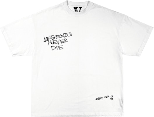 Juice Wrld x Vlone Legends Never Die T-Shirt White Order Juice Wrld x Vlone Legends Never Die T-Shirt White