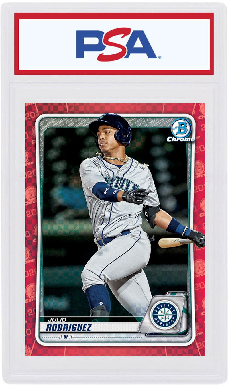 Buy Julio Rodriguez 2020 Bowman Chrome X Merah X-Fractor 1/1 #BCP-175