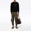 Lookbook JW Anderson Sweater Wol Hitam Bermotif Crewneck Pullover. KT0045YN0008-999