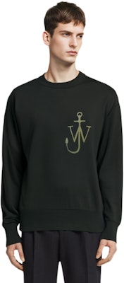 JW Anderson Sweater Wol Hitam Bermotif Crewneck Pullover. KT0045YN0008-999 Details for JW Anderson Sweater Wol Hitam Bermotif Crewneck Pullover. KT0045YN0008-999