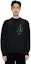 Sizing JW Anderson Sweater Wol Hitam Bermotif Crewneck Pullover. KT0045YN0008-999