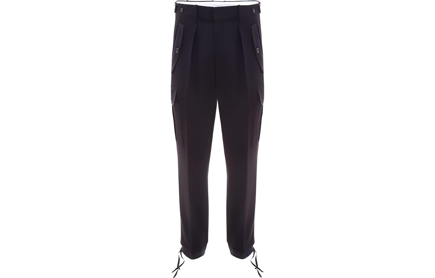 JW Anderson  Black Wool Double-Layered Hem Casual Pants TR0060-PG0011-999