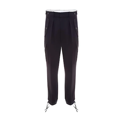 JW Anderson Black Wool Double-Layered Hem Casual Pants TR0060-PG0011-999