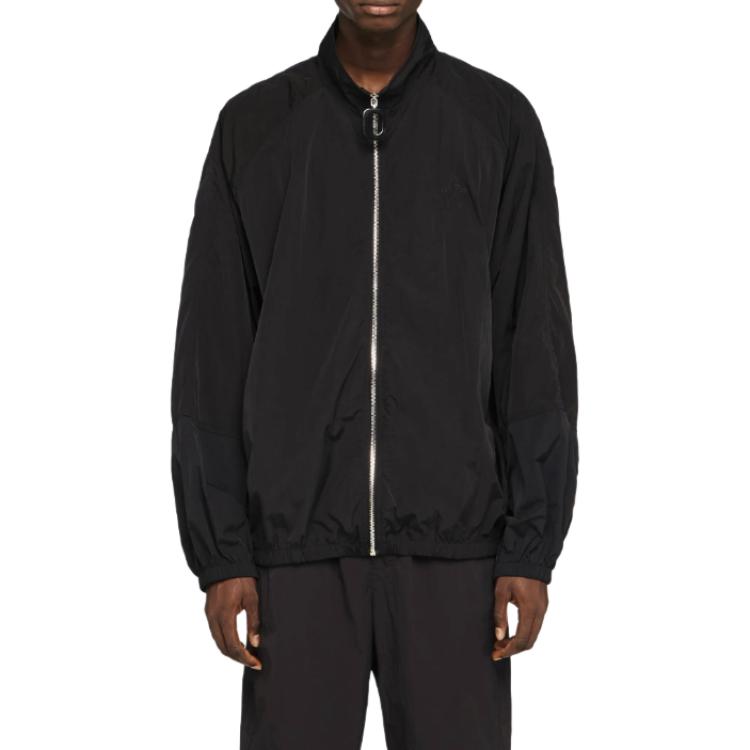 Purchase JW Anderson Jaket Hitam Lengan Panjang Raglan dengan Resleting JK0362PG1697999