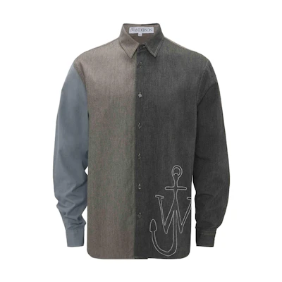 JW Anderson Patchwork Button-Up Long Sleeve Shirt Multicolor SH0285-PG1462-791