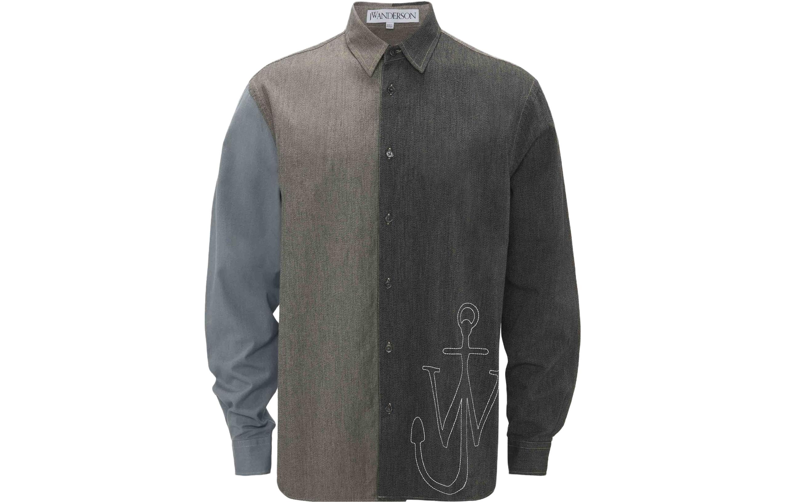 Order JW アンダーソン パッチワーク ボタンアップ 長袖シャツ マルチカラー SH0285-PG1462-791