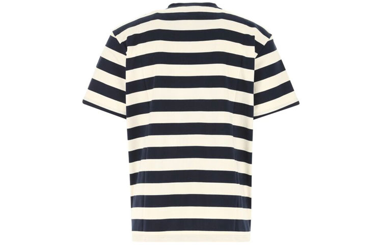 Lookbook JW Anderson Camiseta de Algodón a Rayas de Manga Corta Negra. JT0008PG0428-891