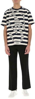 JW Anderson Camiseta de Algodón a Rayas de Manga Corta Negra. JT0008PG0428-891 Shop JW Anderson Camiseta de Algodón a Rayas de Manga Corta Negra. JT0008PG0428-891