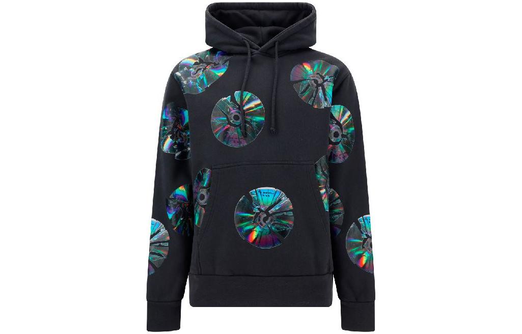 JW Anderson All-Over CD Print Pullover Hoodie Black JW0070PG1227-599