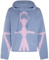 JW Anderson Anchor Logo Intarsia Knit Hoodie Unisex Sweater. KW0808YN0170744 JW Anderson Anchor Logo Intarsia Knit Hoodie Unisex Sweater. KW0808YN0170744