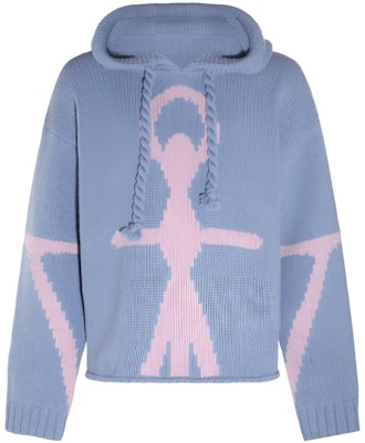 JW Anderson锚标嵌花针织连帽衫男女同款毛衣。 KW0808YN0170744 Buy JW Anderson锚标嵌花针织连帽衫男女同款毛衣。 KW0808YN0170744