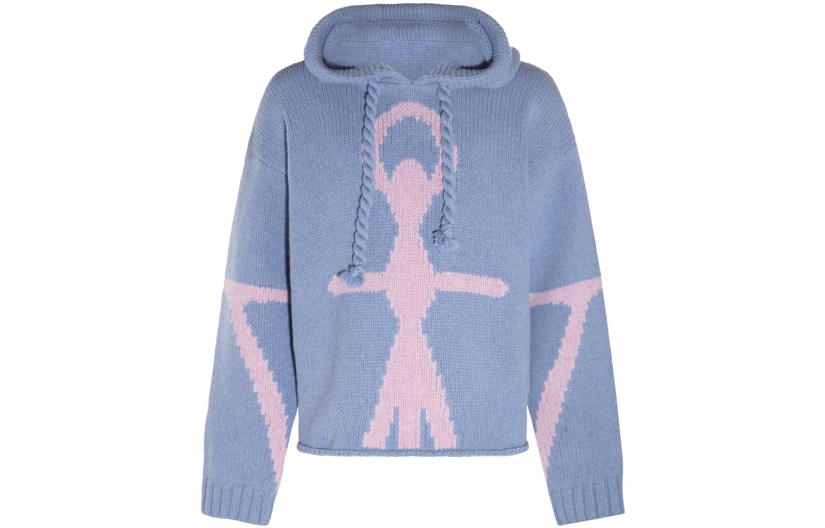 Order JW Anderson锚标嵌花针织连帽衫男女同款毛衣。 KW0808YN0170744