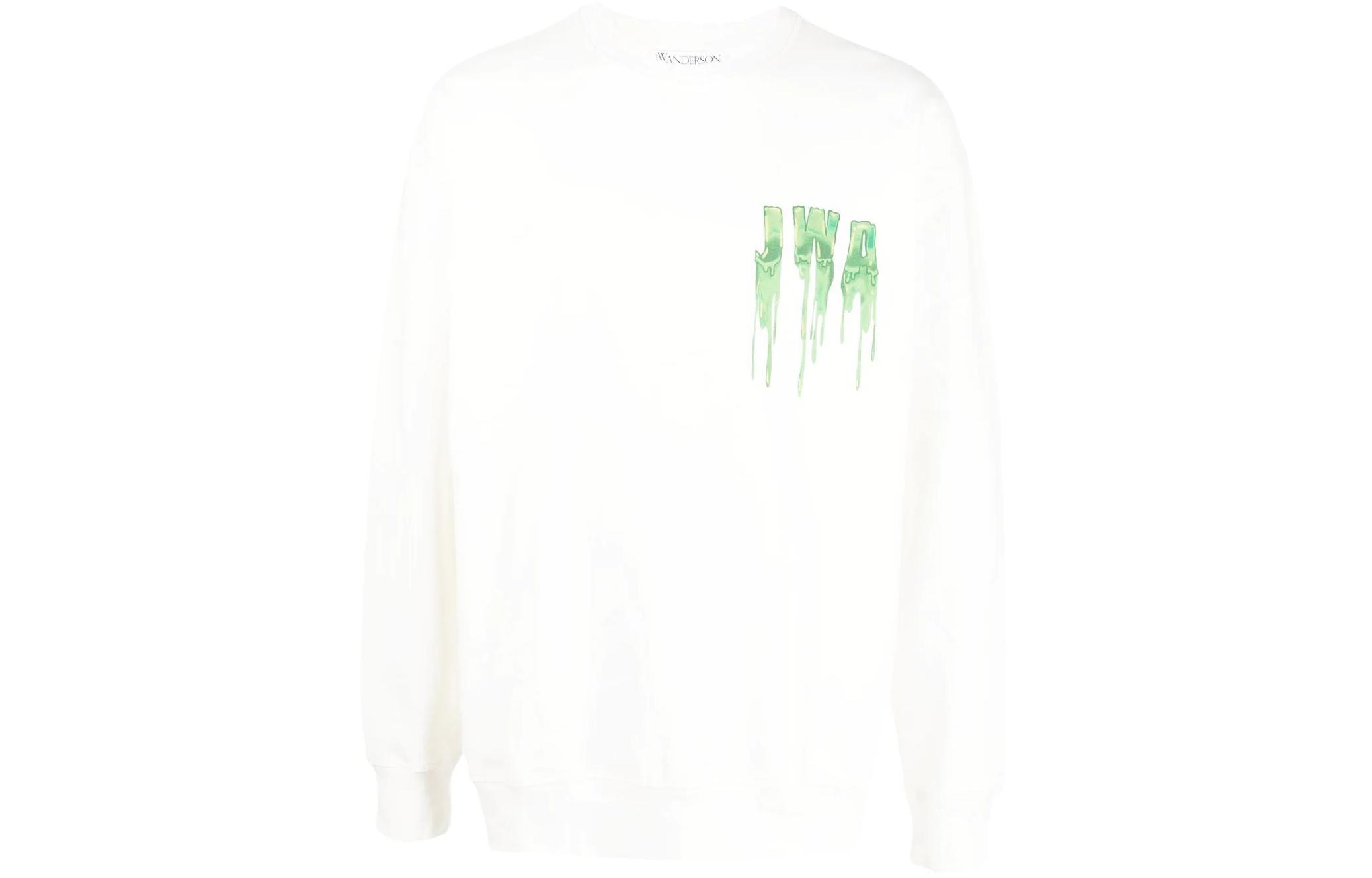 JW Anderson Animal Print Crewneck Sweatshirt White FW22 JW0040PG0408-026