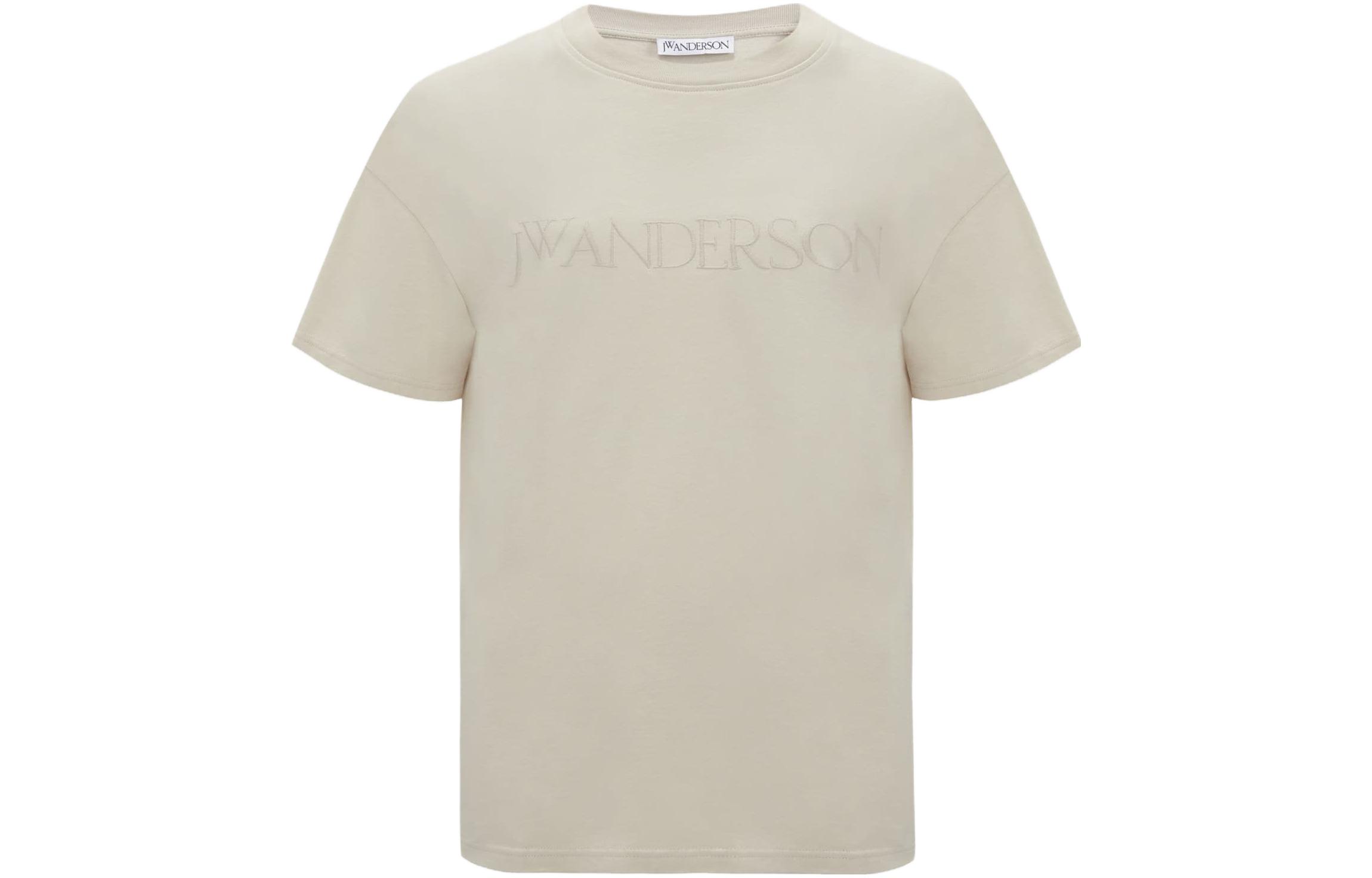 JW Anderson Beige Letter Print Comfy Crew Neck Short Sleeve T-Shirt JT0211PG0980-132
