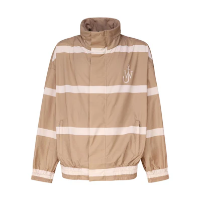 JW Anderson Beige Logo Pattern Striped Zip-Up Jacket for Men JK0299-PG1489132
