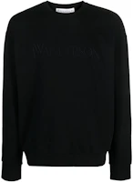 JW Anderson Black Solid Color Crewneck Sweatshirt JW0103PG1390999 JW Anderson Black Solid Color Crewneck Sweatshirt JW0103PG1390999
