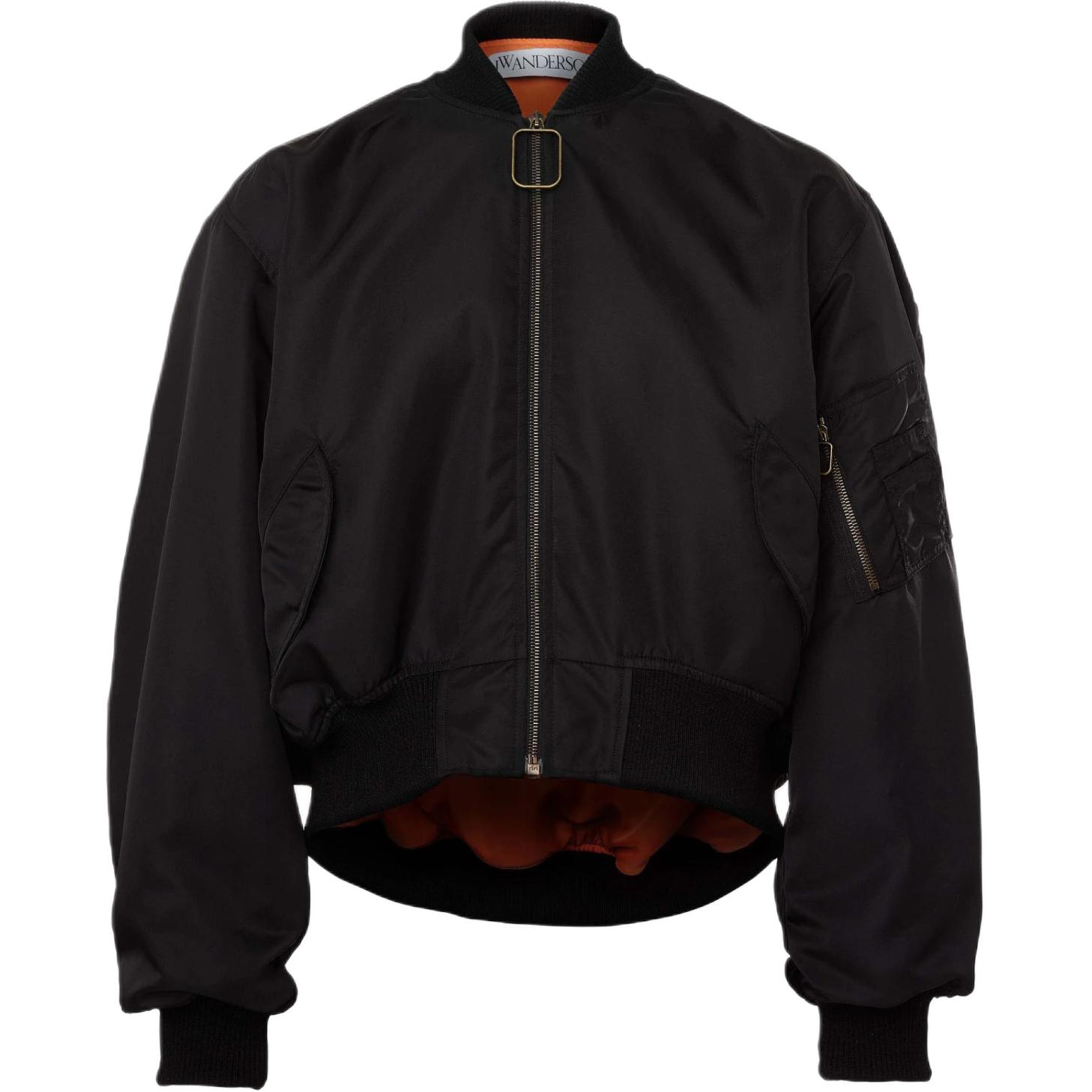 JW Anderson Black Stand Collar Cropped Zip-Up Jacket JK0347PG1666-999