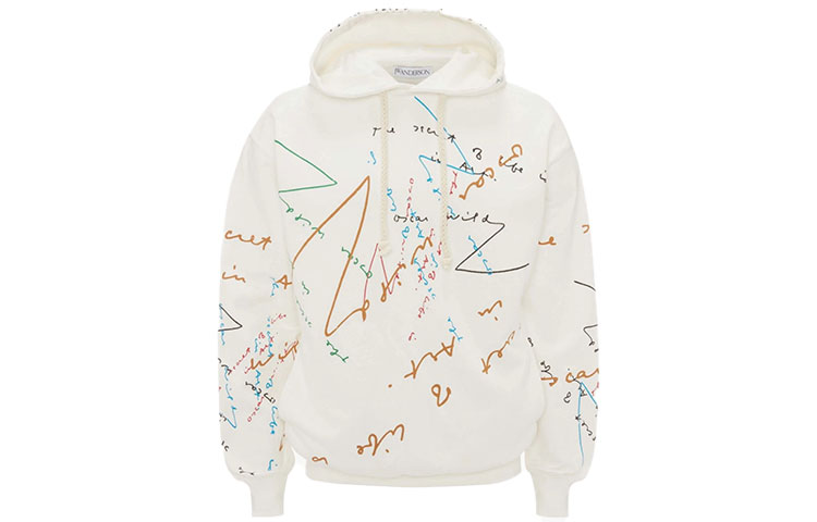 JW Anderson Capsule Collection Printed Hoodie  White 17272023