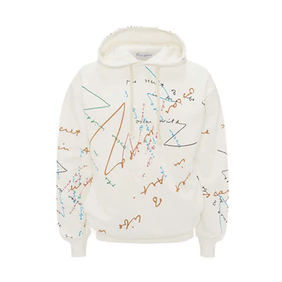 JW Anderson Capsule Collection Printed Hoodie White 17272023