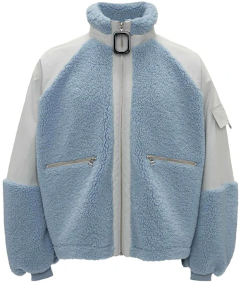 JW Anderson 拼色羊羔毛蓝色拉链外套 夹克 JK0301-PG1481-804 Buy JW Anderson 拼色羊羔毛蓝色拉链外套 夹克 JK0301-PG1481-804