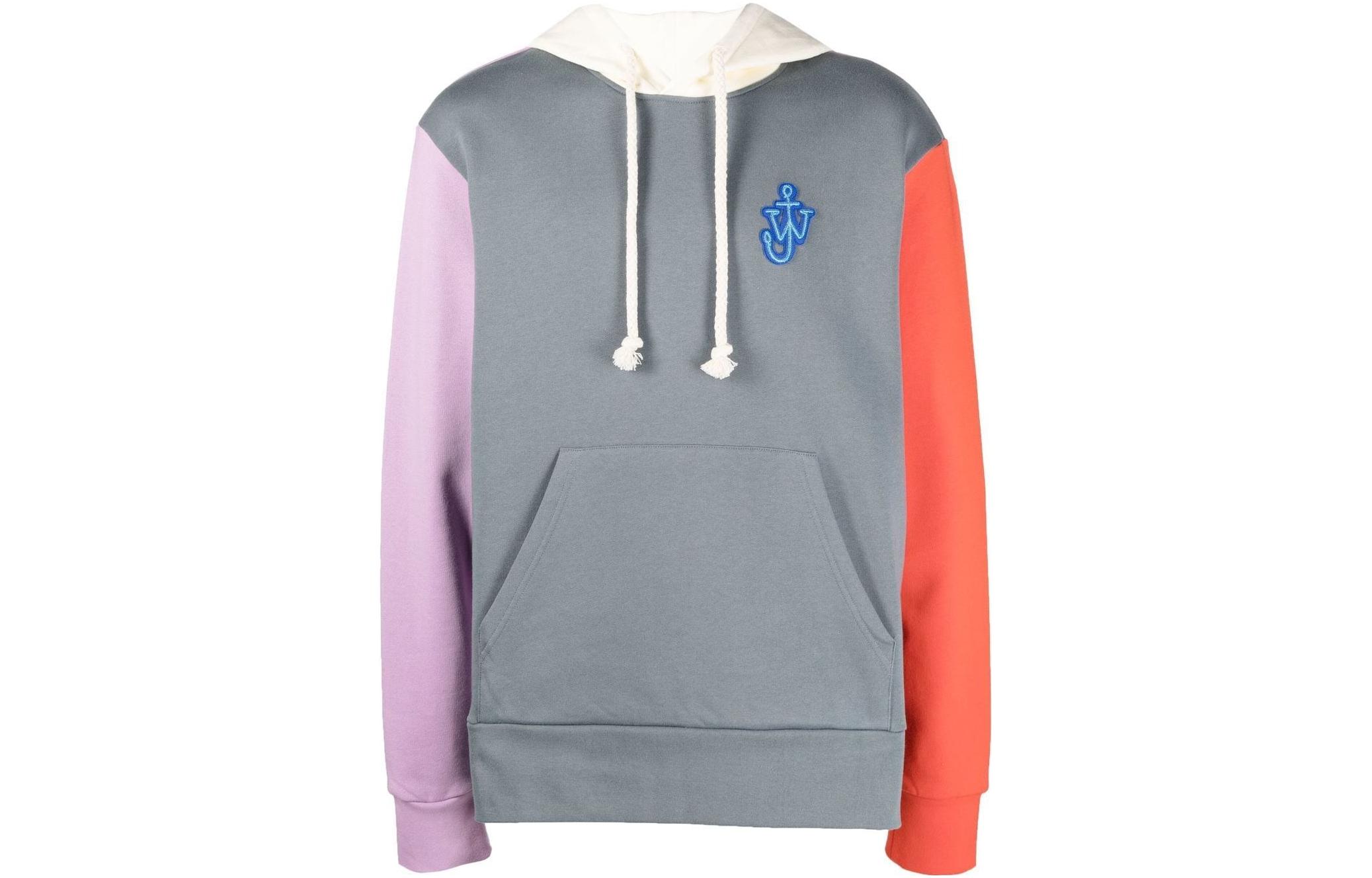 JW Anderson Colorblock Cotton Logo Patch Hoodie JW0052PG0972-791