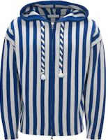 JW Anderson Colorblock Striped Zip-Up Hoodie Jacket Blue KW1101-YN0008-856 JW Anderson Colorblock Striped Zip-Up Hoodie Jacket Blue KW1101-YN0008-856