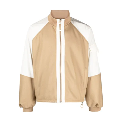 JW Anderson Colorblock Zip-Up Bomber Jacket Men’s Taupe Gray JK0274-PG1364-132