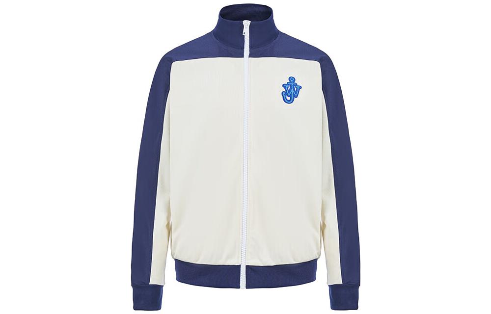 JW Anderson Contrast Logo Embroidered Long Sleeve Jacket Men Grey White JW0035-PG0966-027